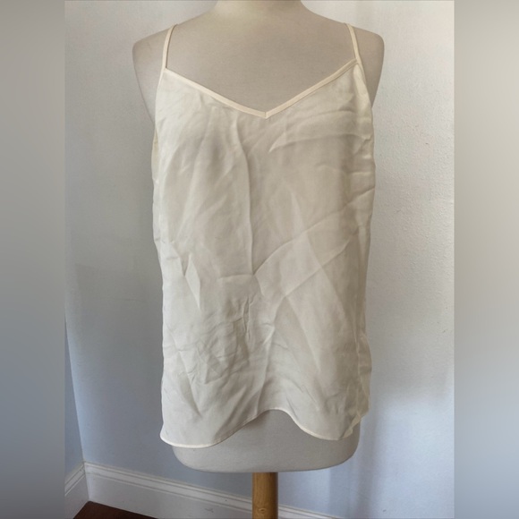 J.Crew Cami Tank Top Shirt Spaghetti Strap‎ Cream Size M - Picture 1 of 7